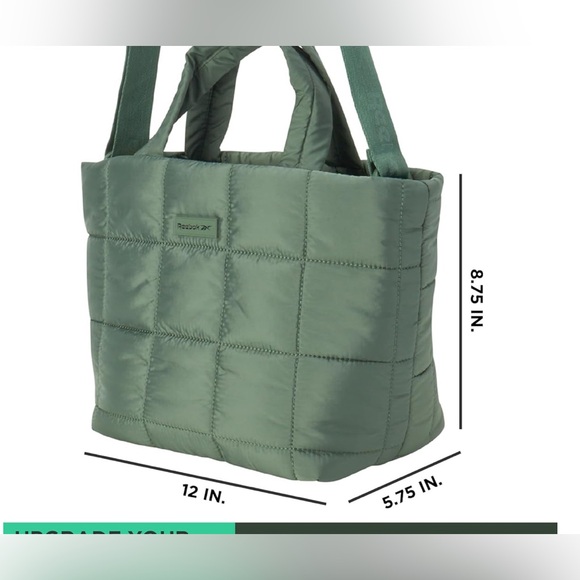 Reebok Sage Green Quilted Bag- NWT - Picture 2 of 4
